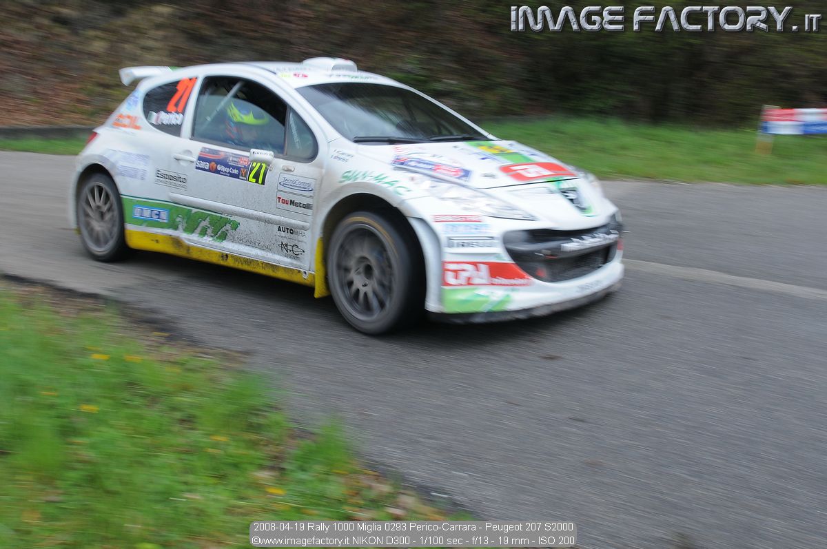 2008-04-19 Rally 1000 Miglia 0293 Perico-Carrara - Peugeot 207 S2000